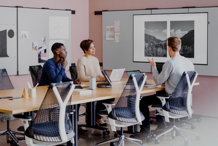 office room with employees